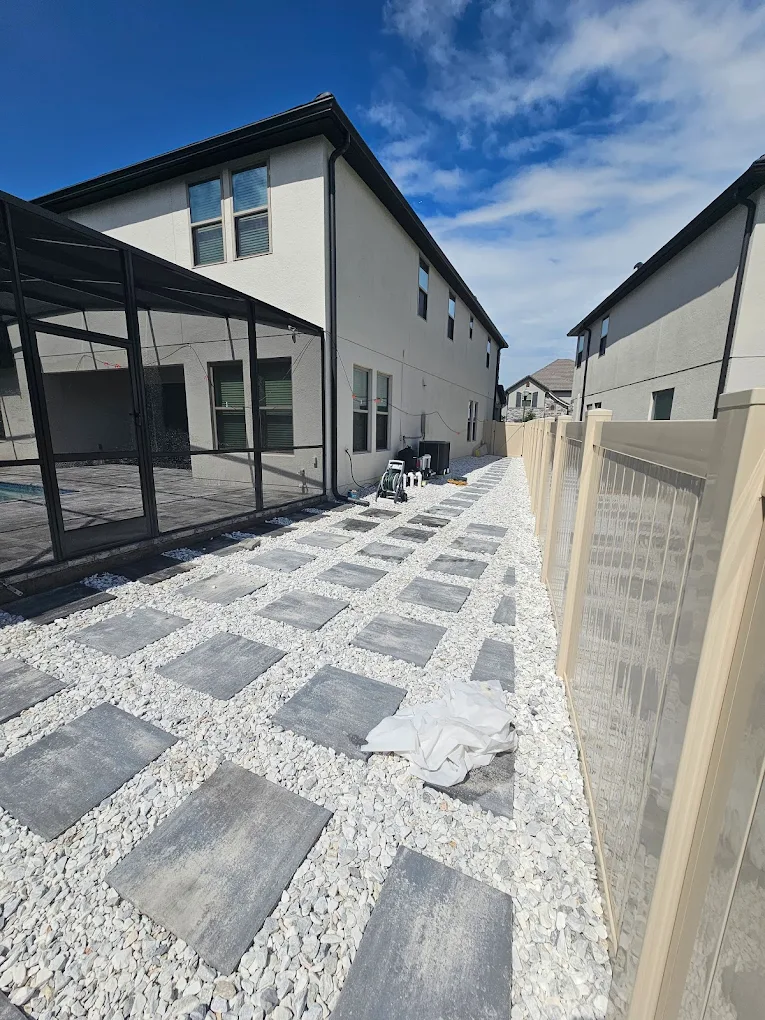 Screens and Pavers pool project in Florida